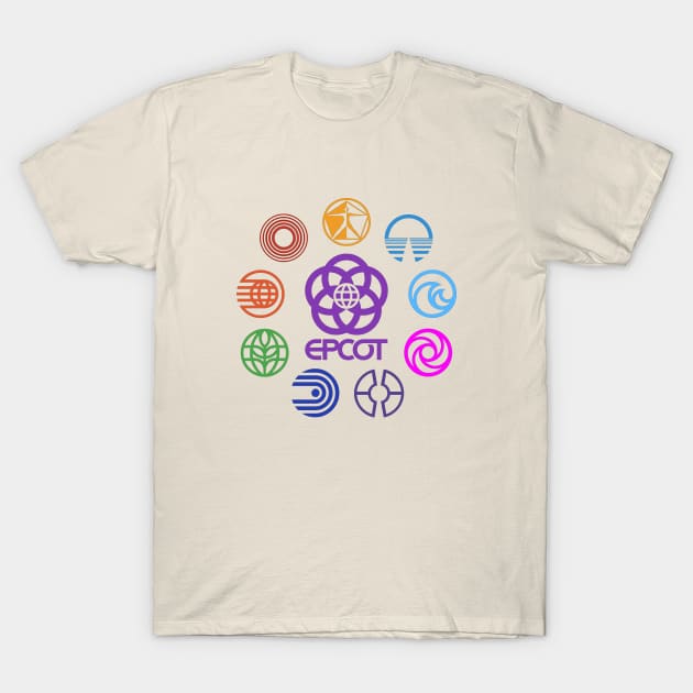 EPCOT Retro Logos T-Shirt by MPopsMSocks